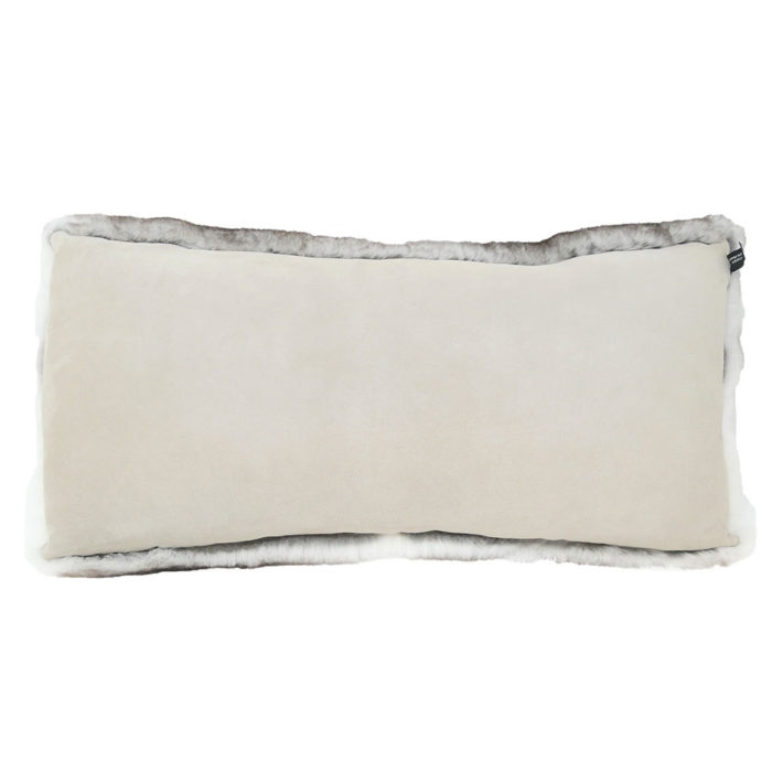 Coussin Rectangle gris naturel verso Caresse Orylag