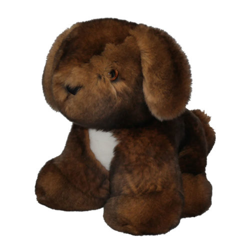 peluche chiot marron caresse orylag