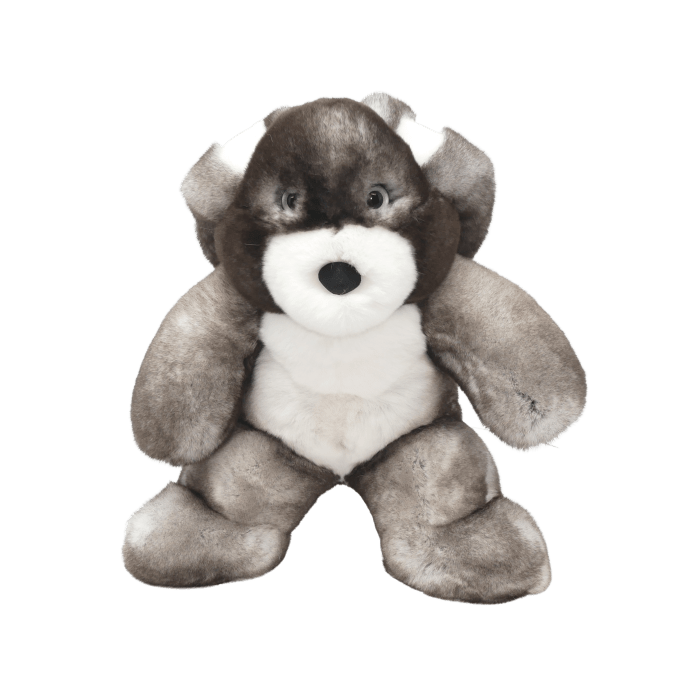 peluche lapin gris taille s face Caresse Orylag