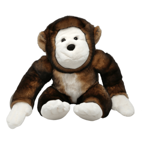 peluche singe marron face