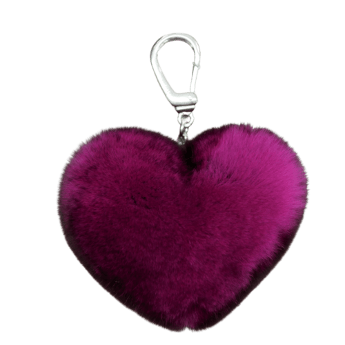 Porte clé Coeur Fuschia